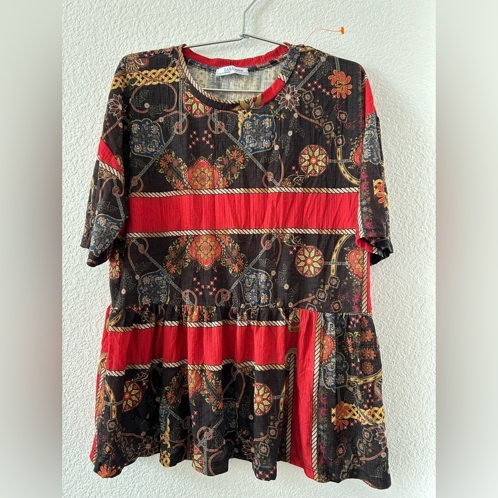ZARA short sleeve blouse size M